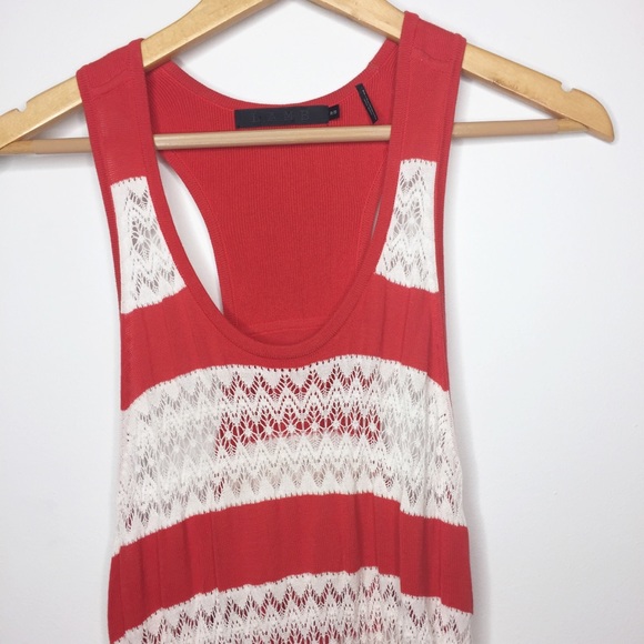 L.A.M.B sweater tank top lace crotchet size small - Picture 2 of 4
